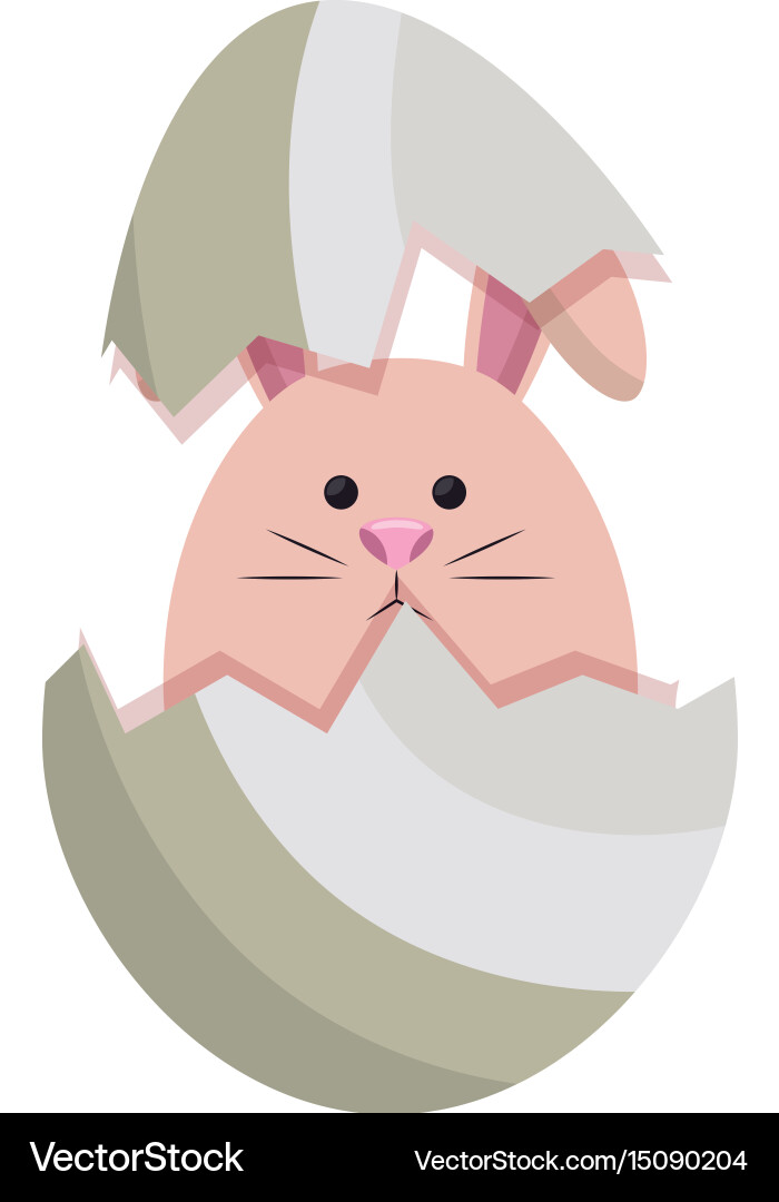 Rabbit egg easter Royalty Free Vector Image - VectorStock