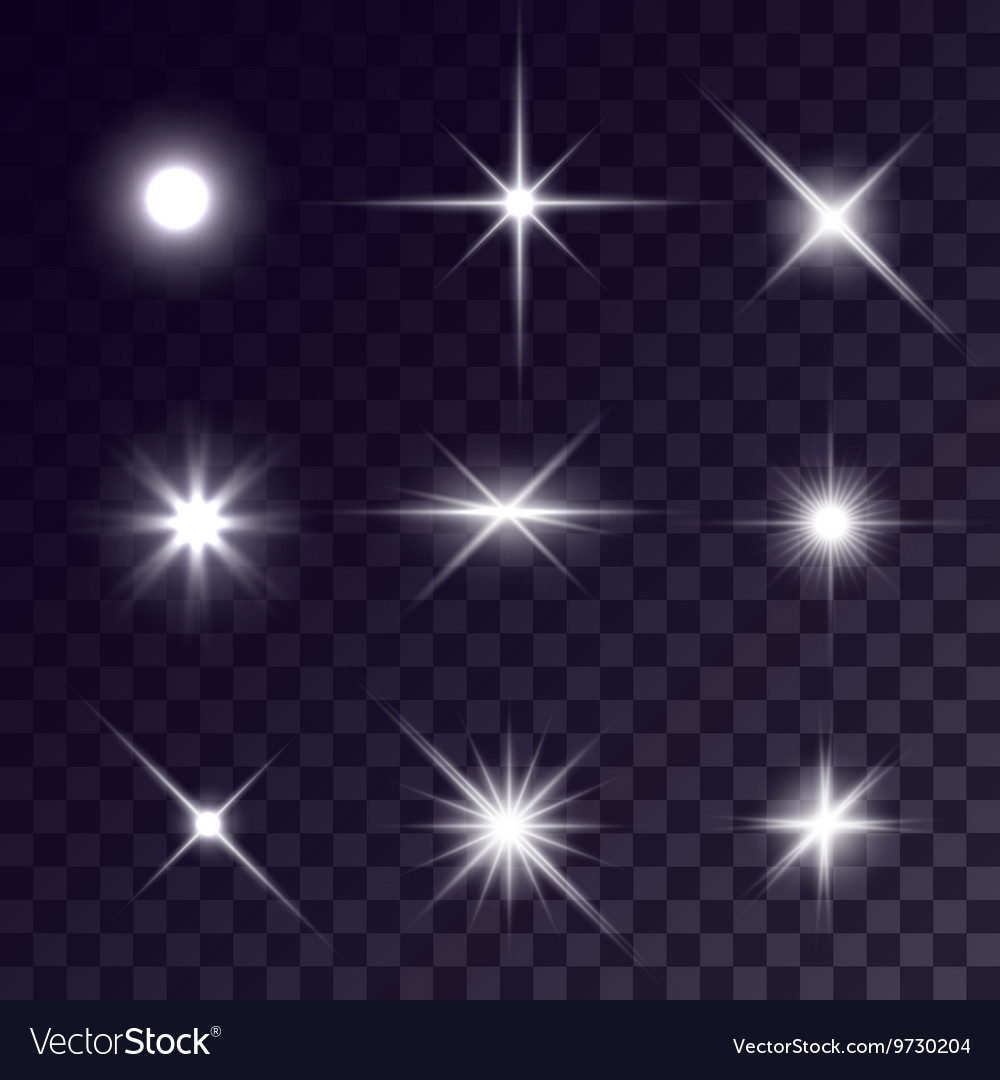 Star lighting effects Royalty Free Vector Image