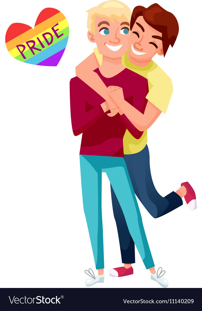 Funny Gay Couple Royalty Free Vector Image Vectorstock 1378