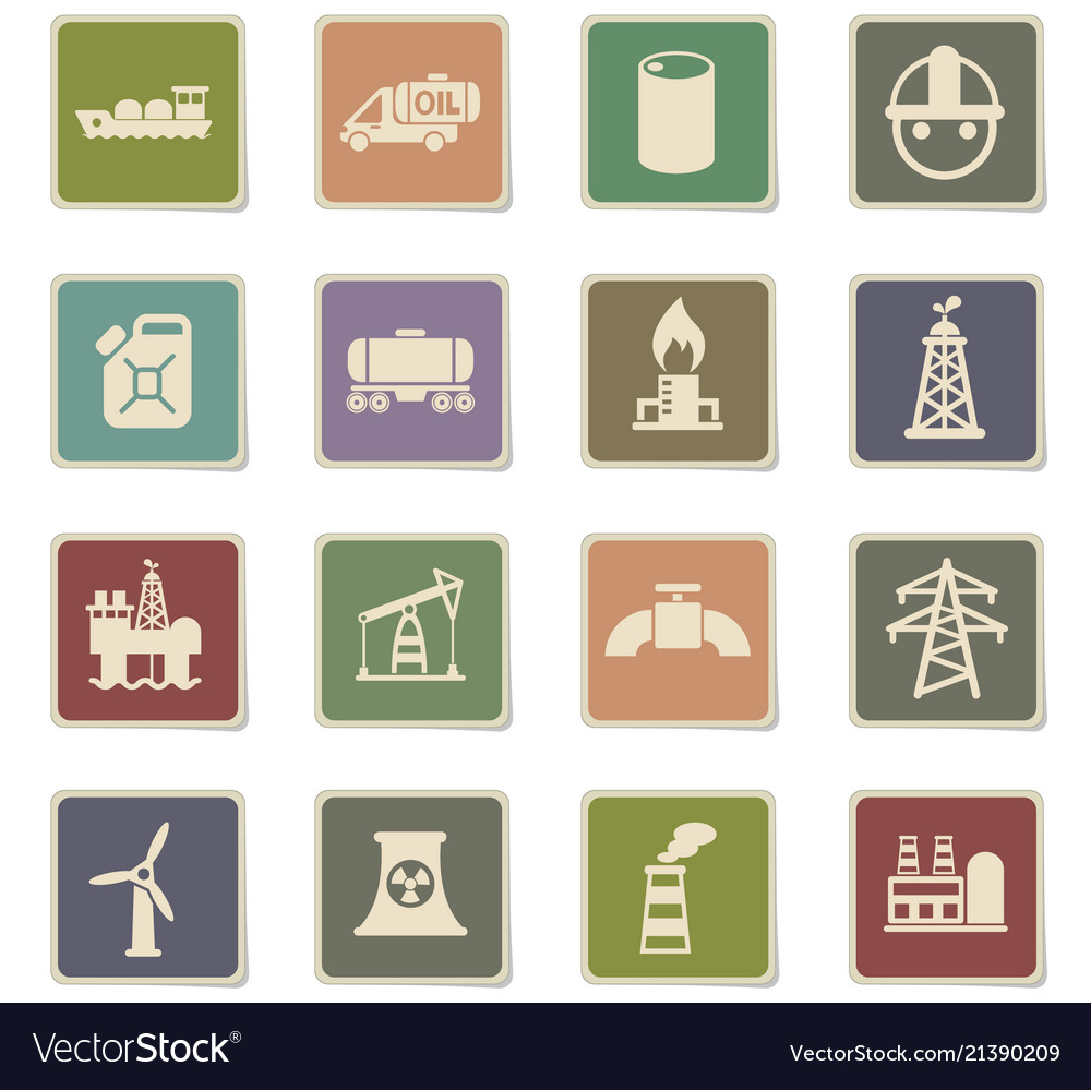 Industry icon set Royalty Free Vector Image - VectorStock