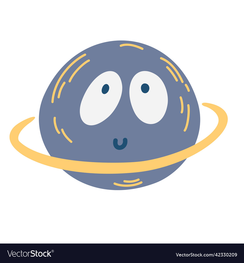 Planet cute cartoon galaxy space solar system Vector Image