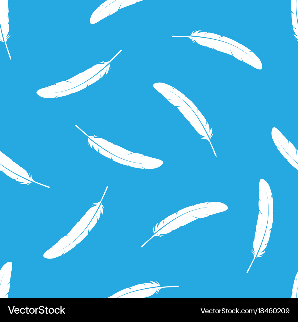 Seamless feathers pattern Royalty Free Vector Image