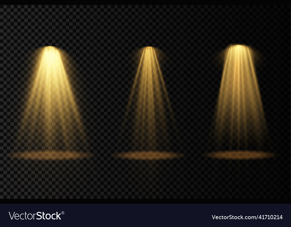 A yellow lighting spotlight golden projector light