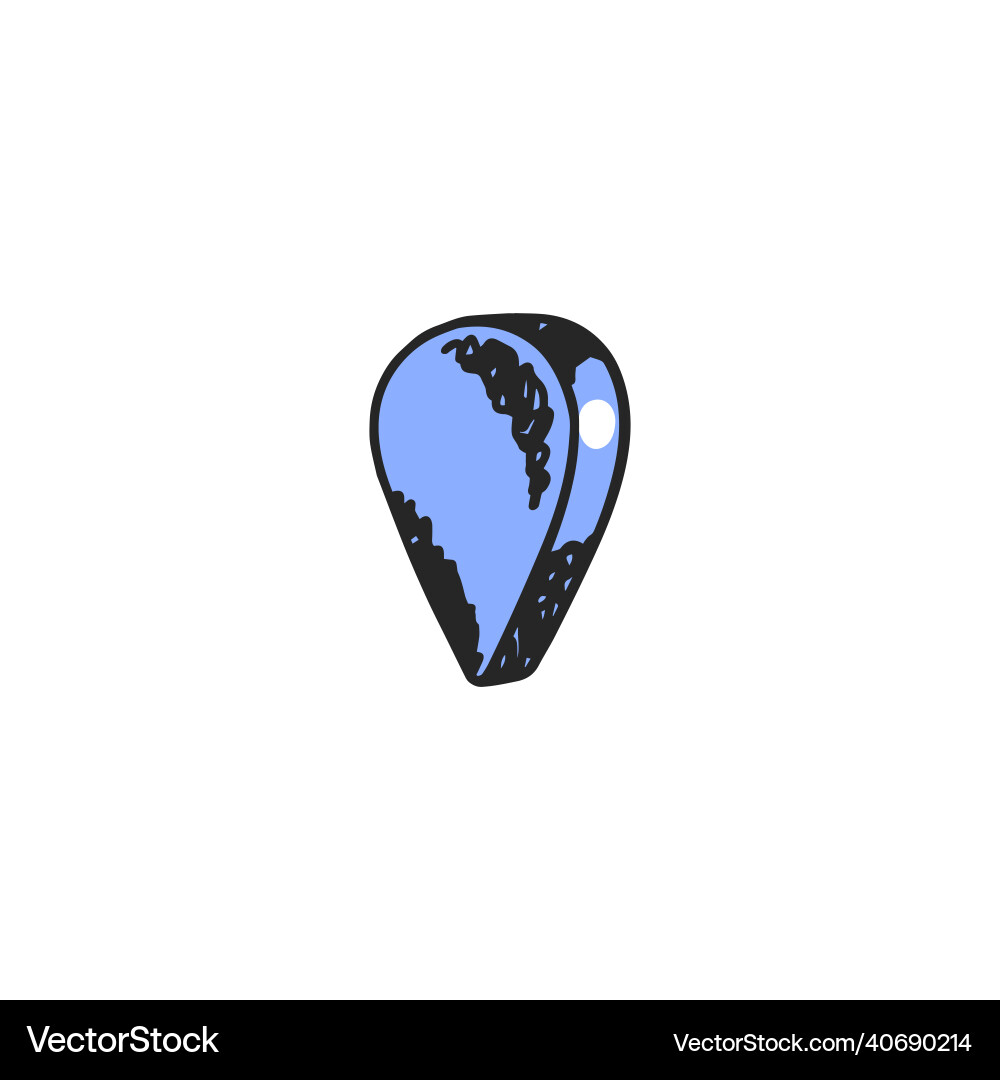 Map Pointer Icon In Hand Drawn Sketch Royalty Free Vector