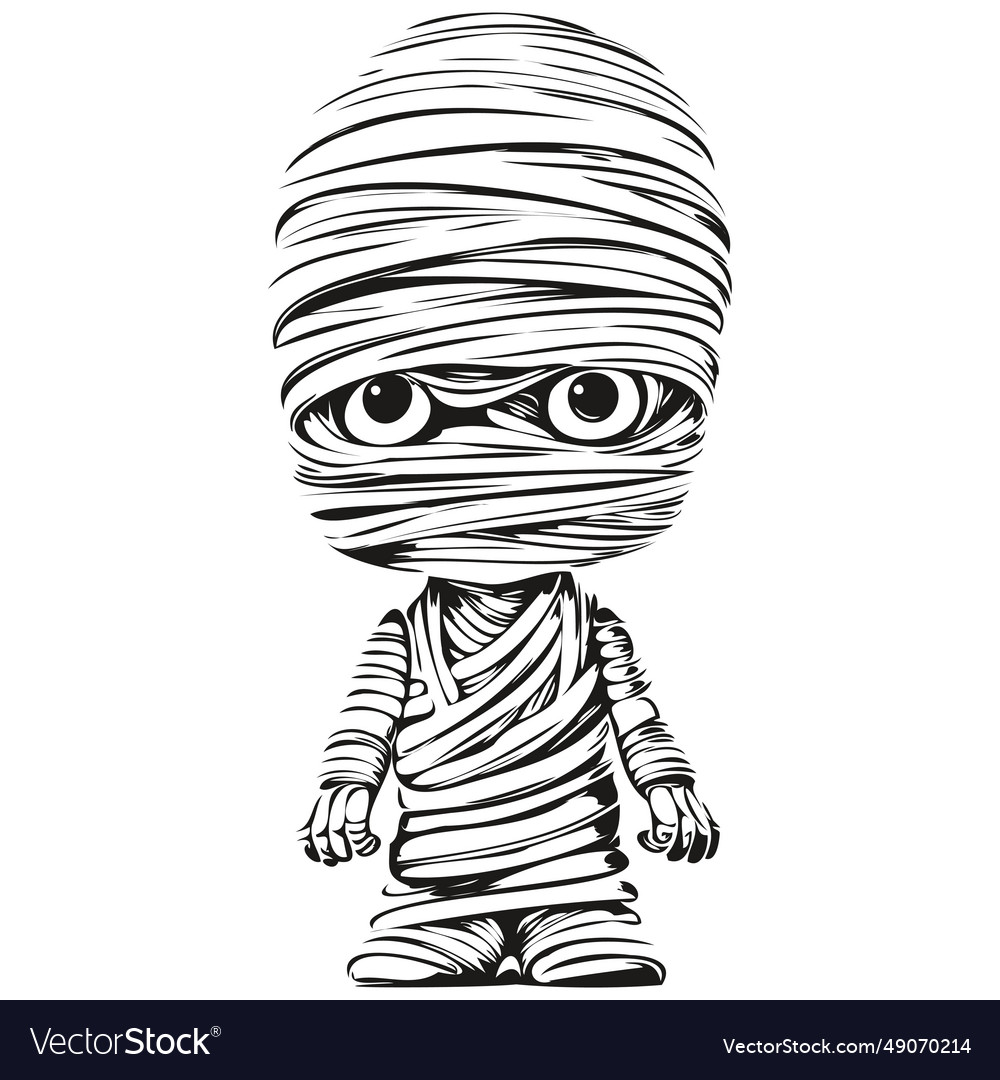 Mummy curse in for halloween artwork Royalty Free Vector