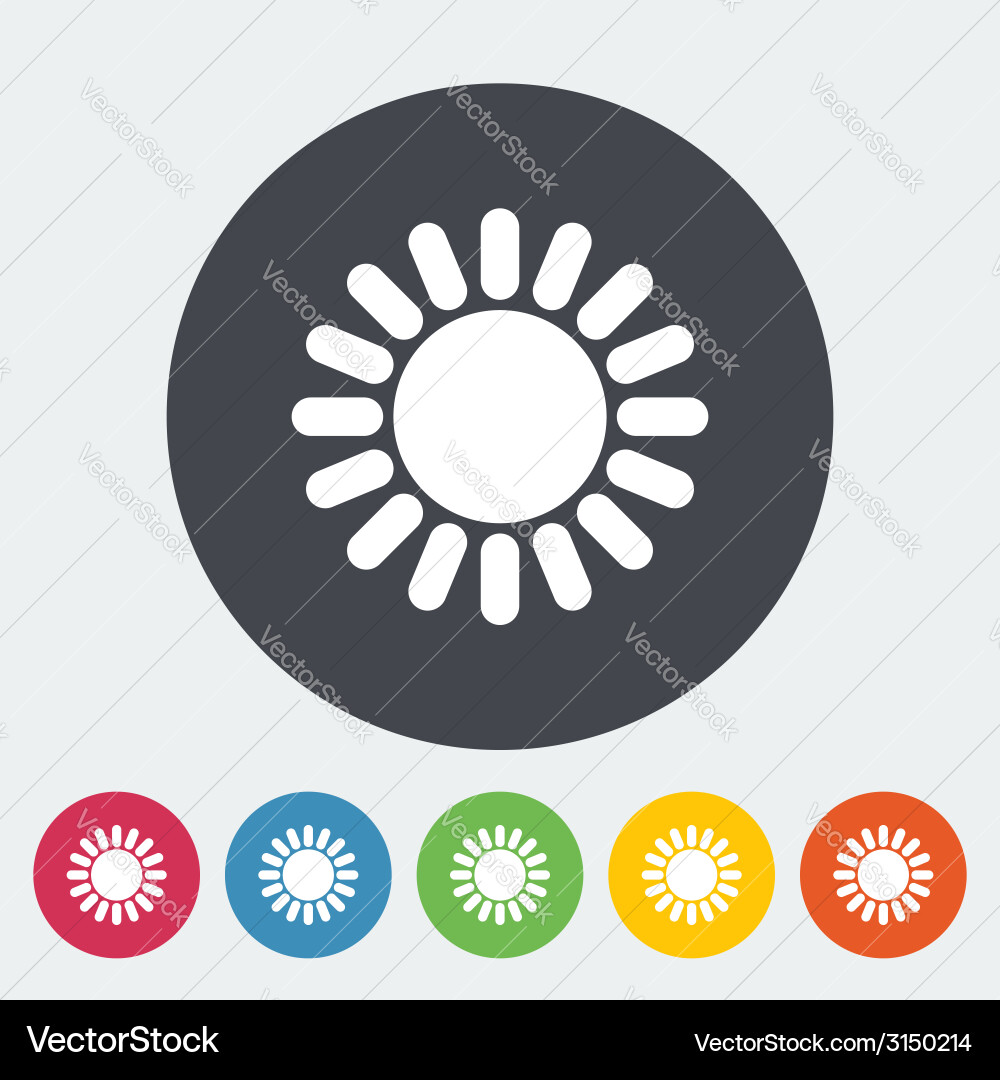 Sun flat icon Royalty Free Vector Image - VectorStock