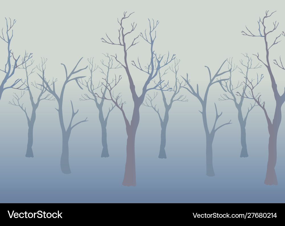 Winter trees background Royalty Free Vector Image
