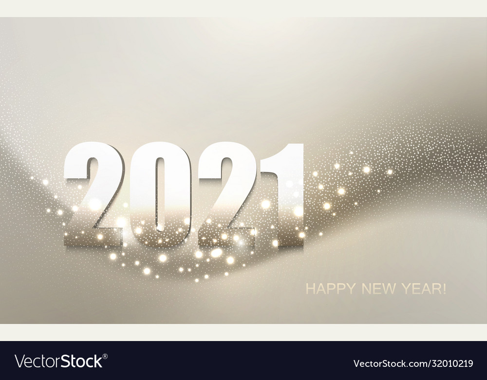 2021 new year abstract shiny color gold light Vector Image