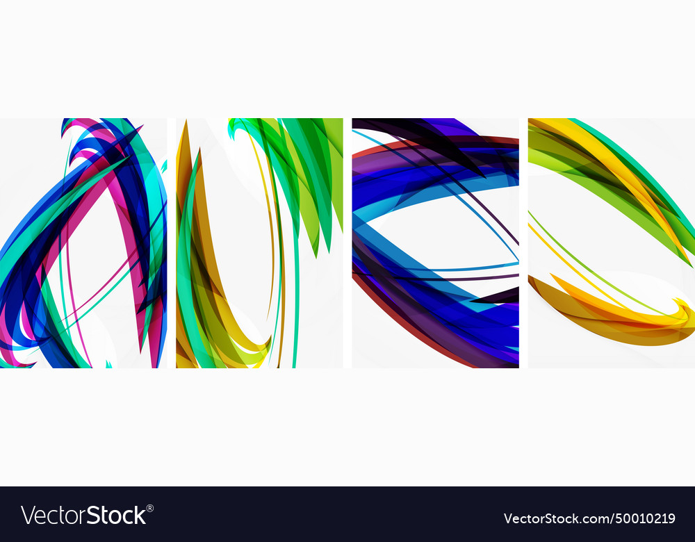 Abstract colorful wave posters for wallpaper Vector Image