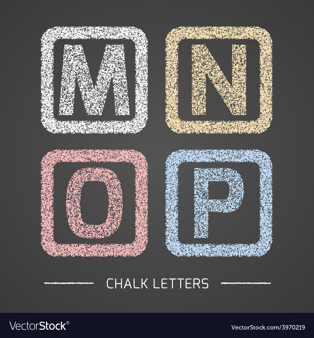 Chalk letters set Royalty Free Vector Image - VectorStock