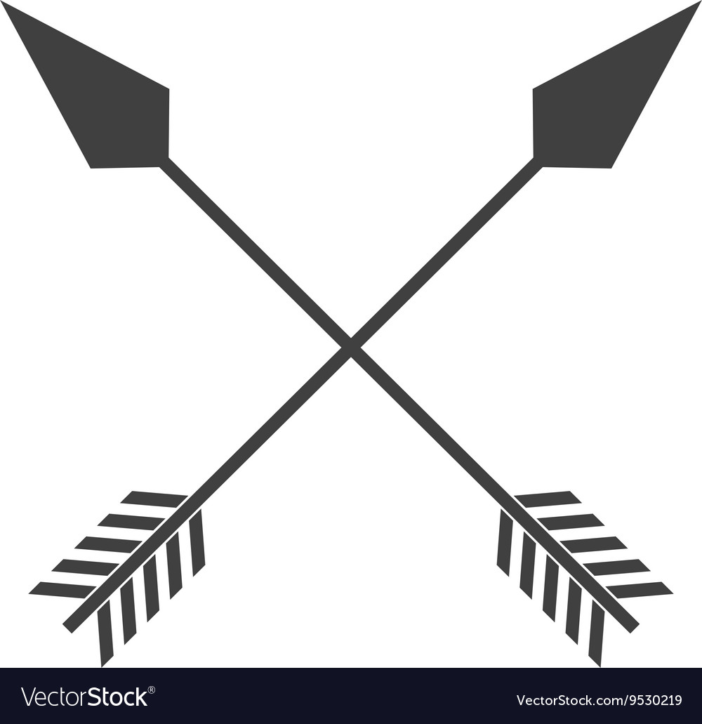 Download Indian arrow cross isolated icon design Royalty Free Vector