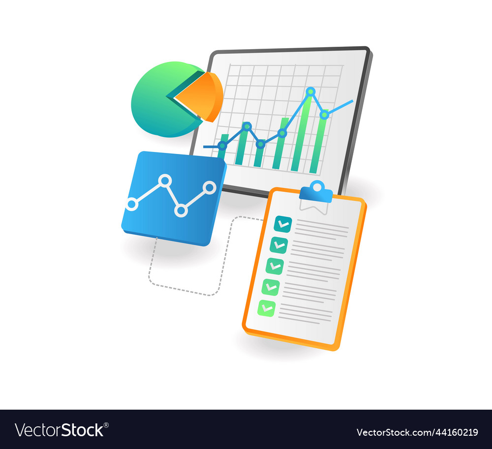 Investment business analysis data Royalty Free Vector Image