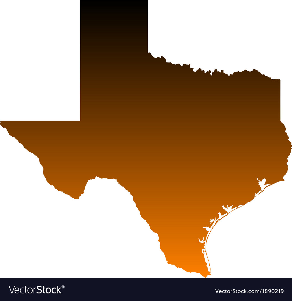 Map Of Texas Royalty Free Vector Image Vectorstock 0864