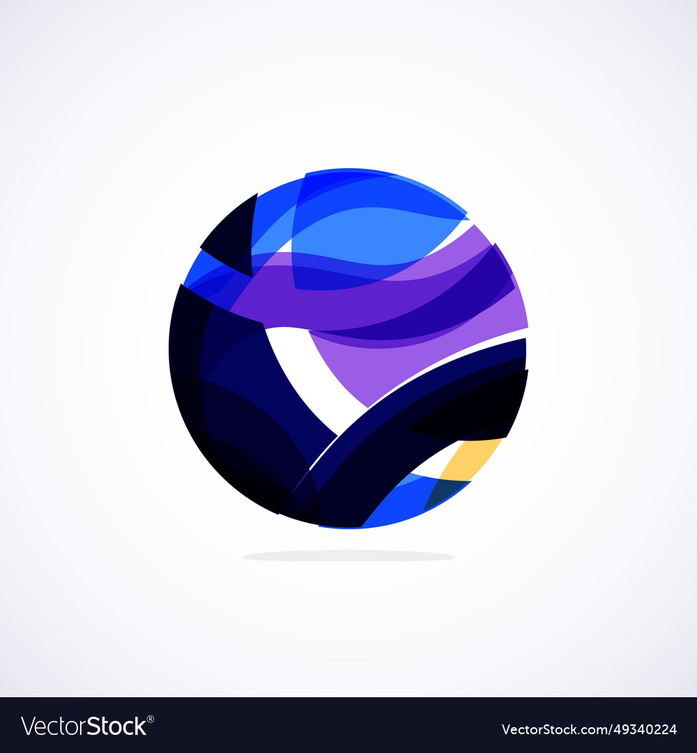 Abstract circle logo - minimalist emblem timeless Vector Image