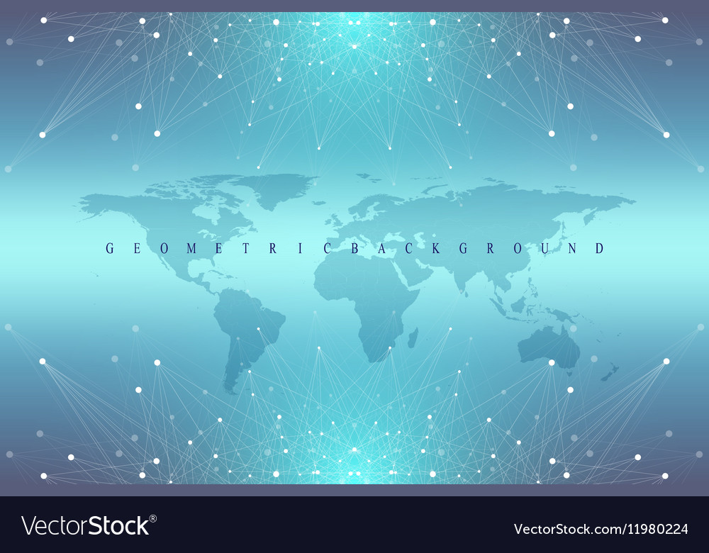 Geometric graphic background communication big Vector Image