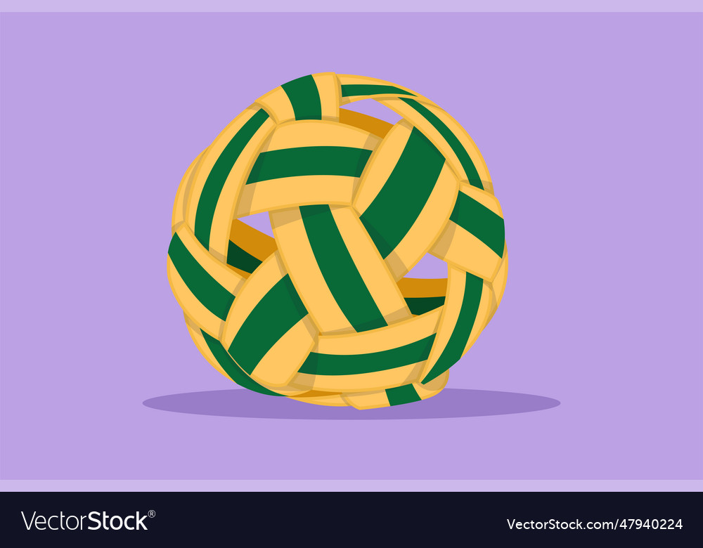 Graphic flat design drawing of sepak takraw ball Vector Image