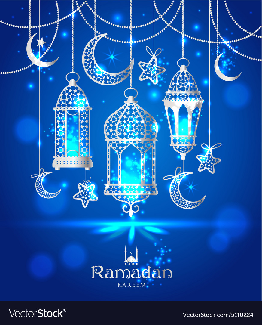 Greeting Card Ramadan Kareem Royalty Free Vector Image