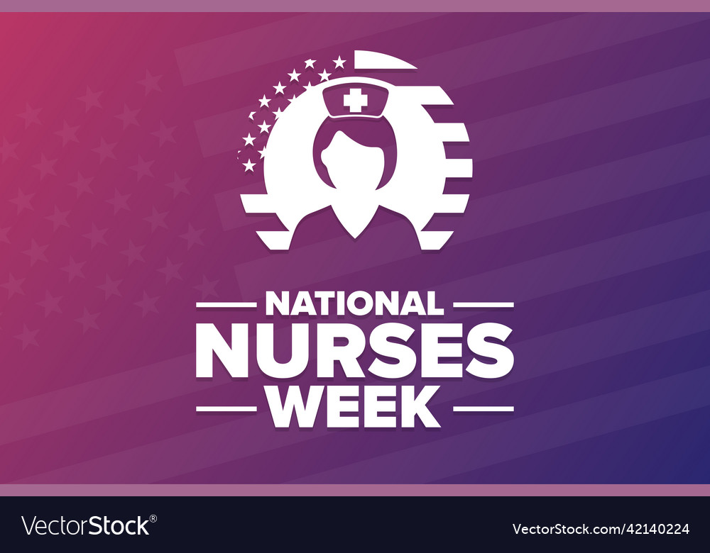 National nurses week holiday concept template Vector Image