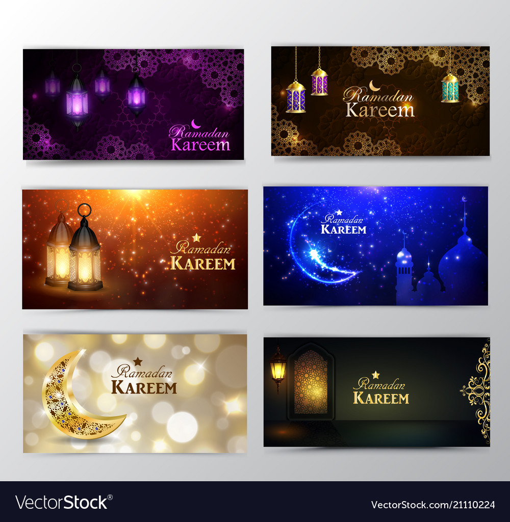 Ramadan kareem greeting background Royalty Free Vector Image