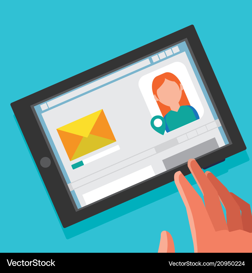 Send email to contact Royalty Free Vector Image