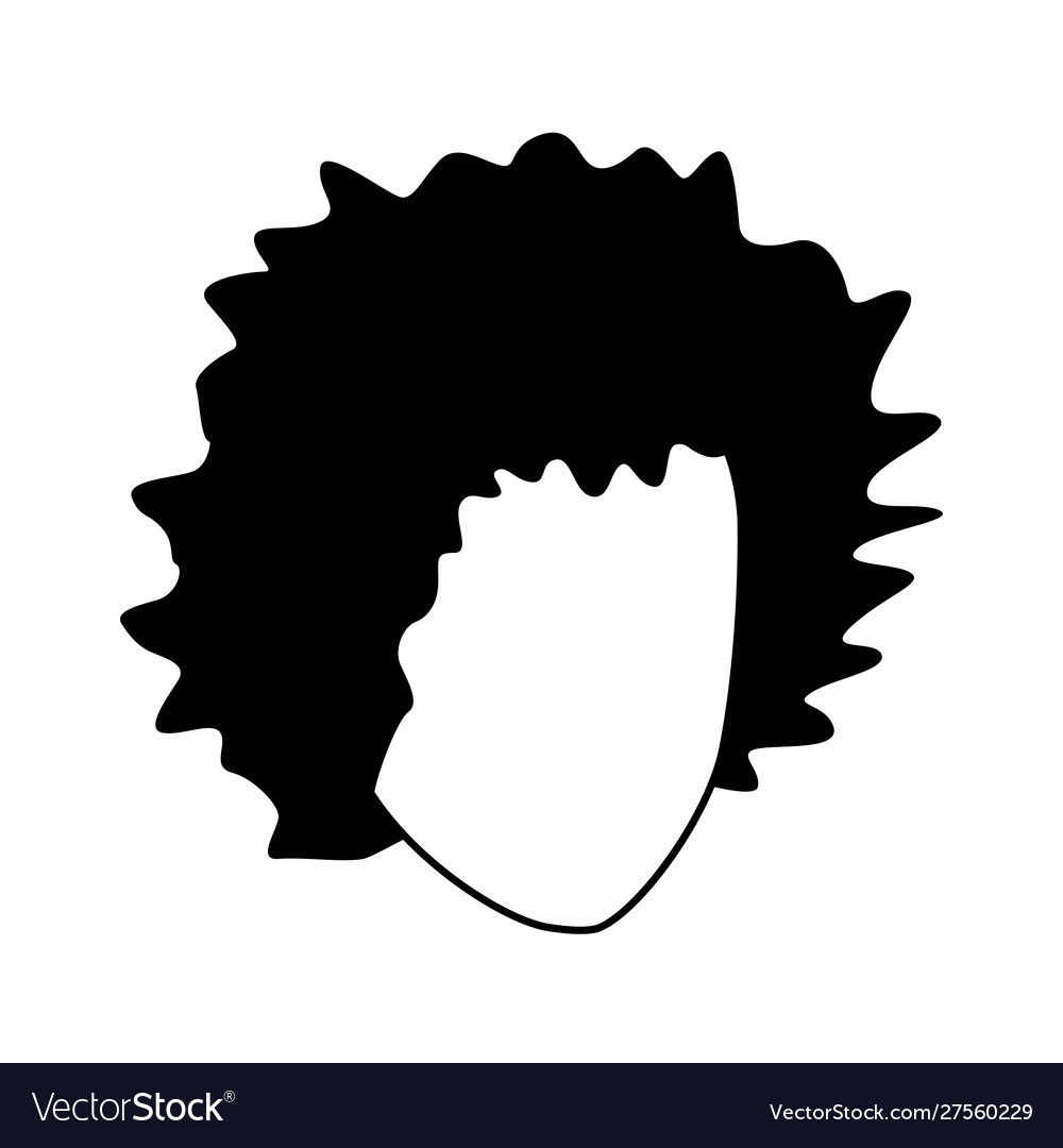 Avatar woman with curly hair flat design Vector Image