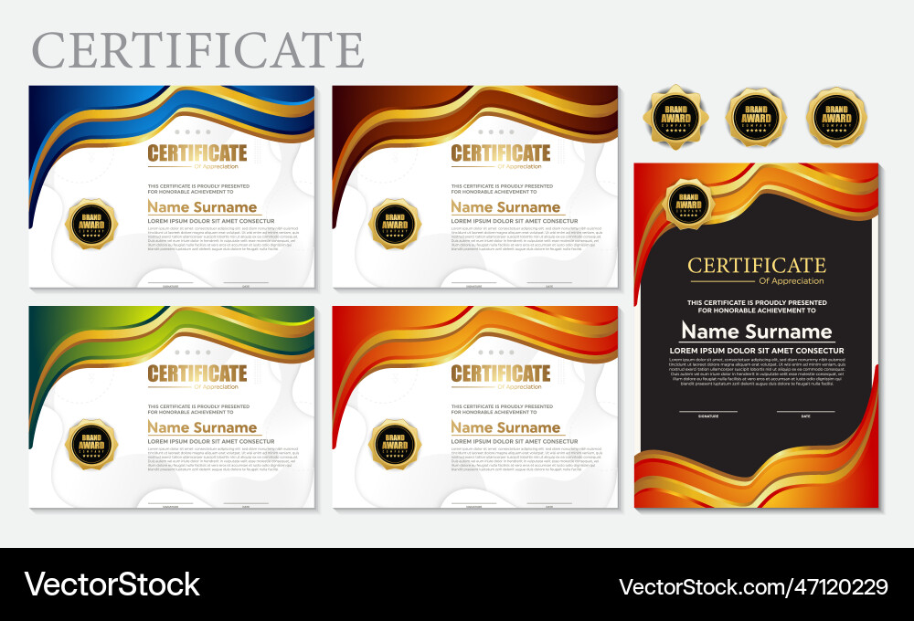 Modern design certificate layout concept simple Vector Image