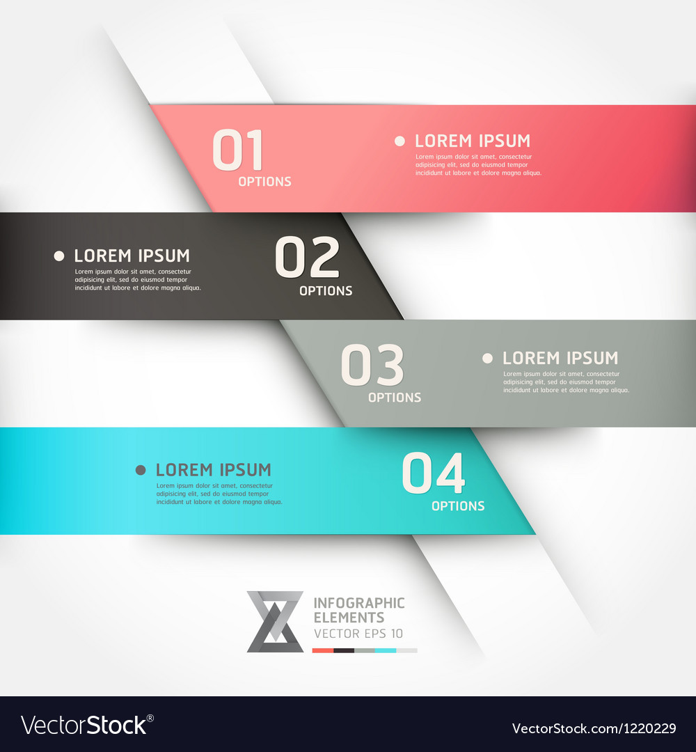 Modern origami style options banner Royalty Free Vector