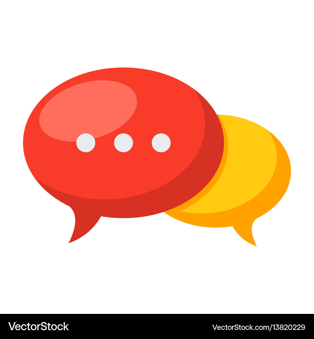 Speech bubbles icon Royalty Free Vector Image - VectorStock