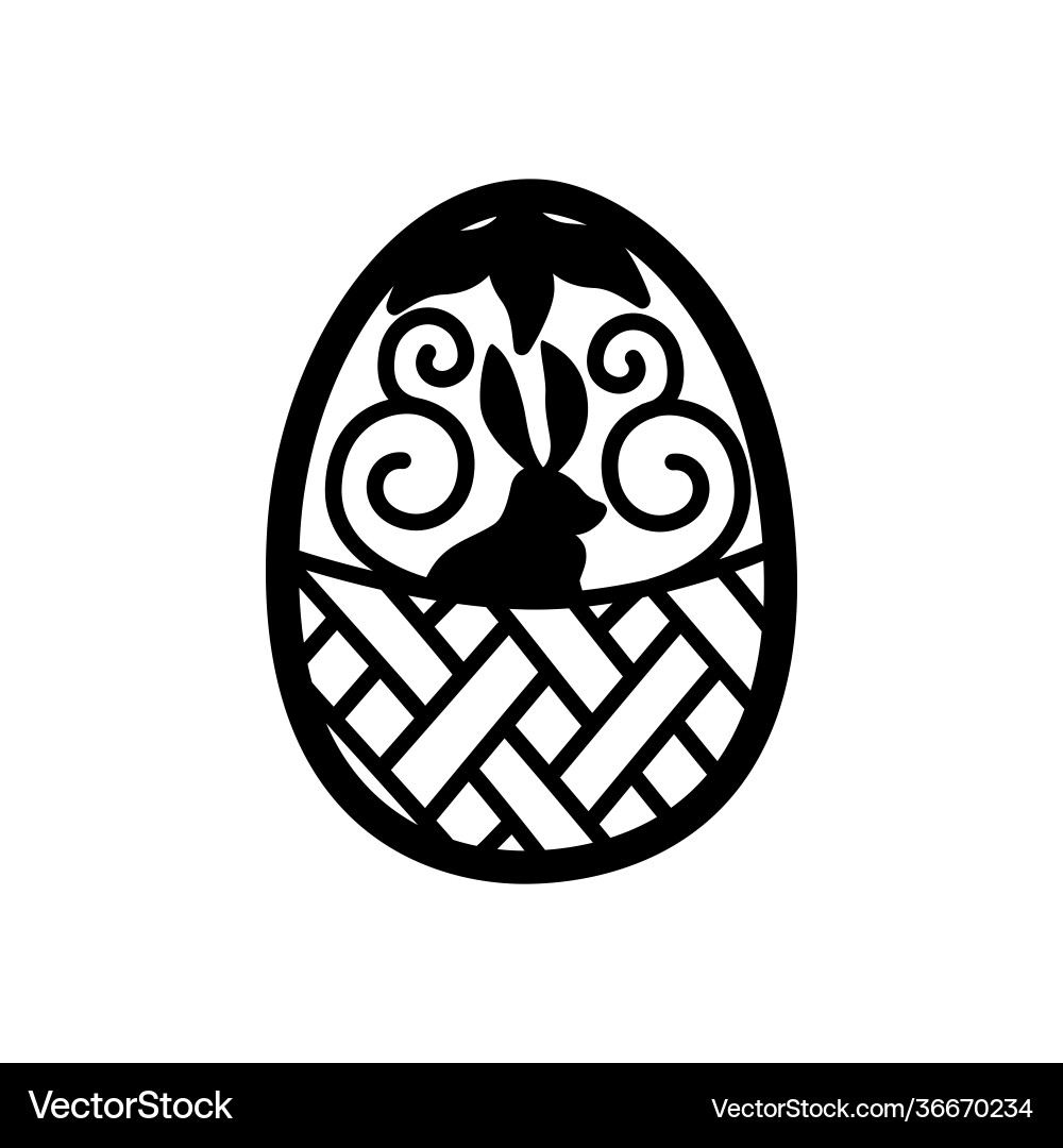 Easter eggs hand drawn decorative elements in Vector Image