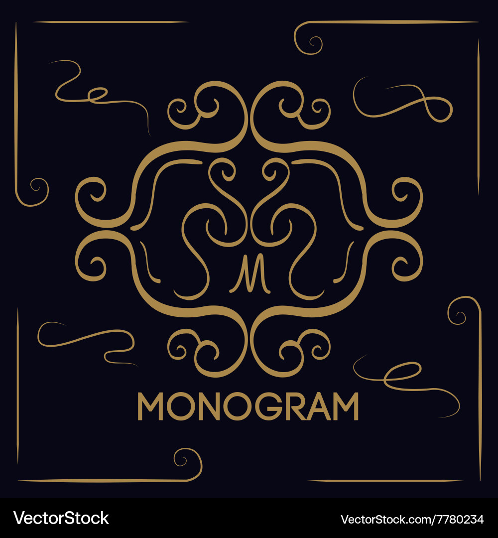 Texture Monogram Monogram background design Royalty Free Vector Image