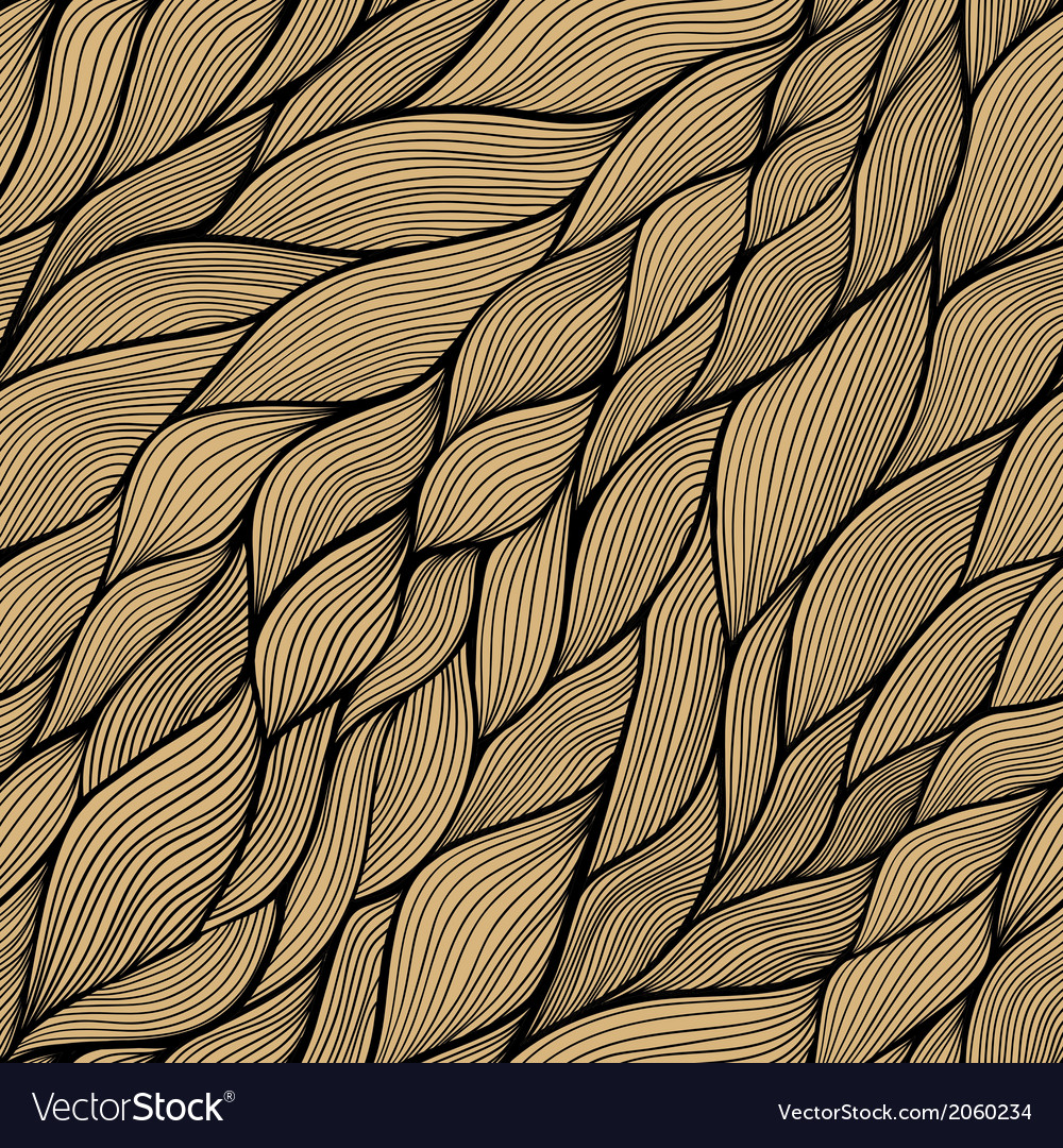 Seamless abstract hand-drawn pattern waves