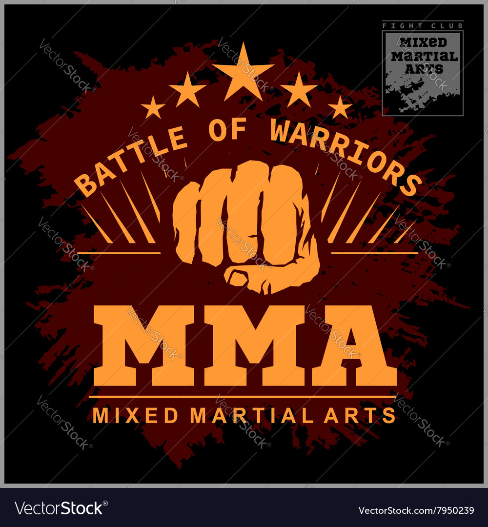 Boxing and martial arts logo badge or label in Vector Image