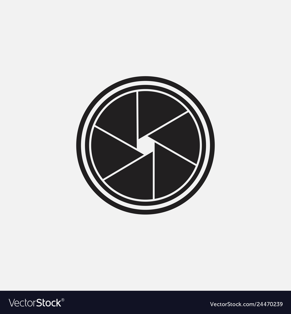 Camera shutter isolated on white background Vector Image