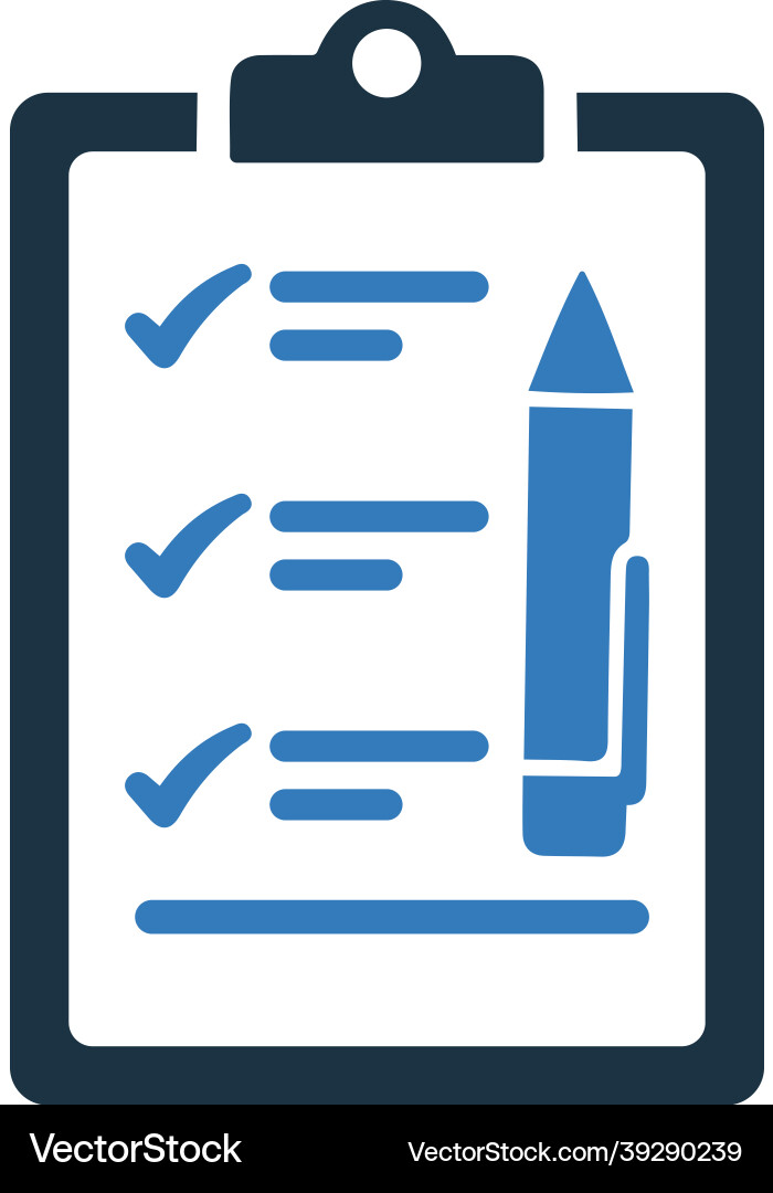 Checklist report icon simple flat design concept Vector Image