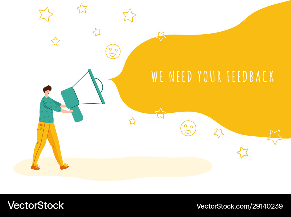Customer feedback concept Royalty Free Vector Image