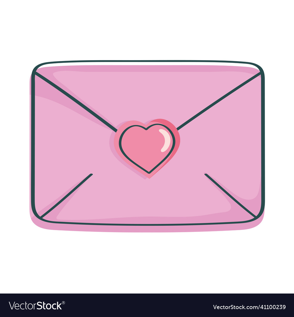 Love letter envelope Royalty Free Vector Image