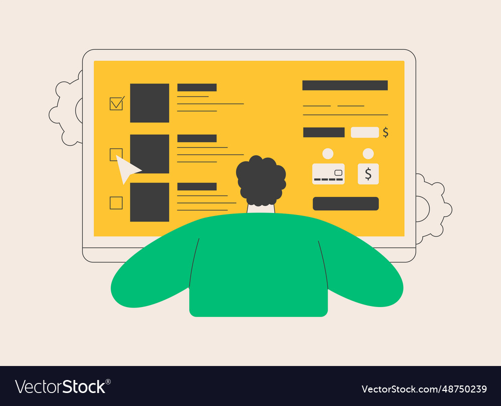 My orders list abstract concept Royalty Free Vector Image
