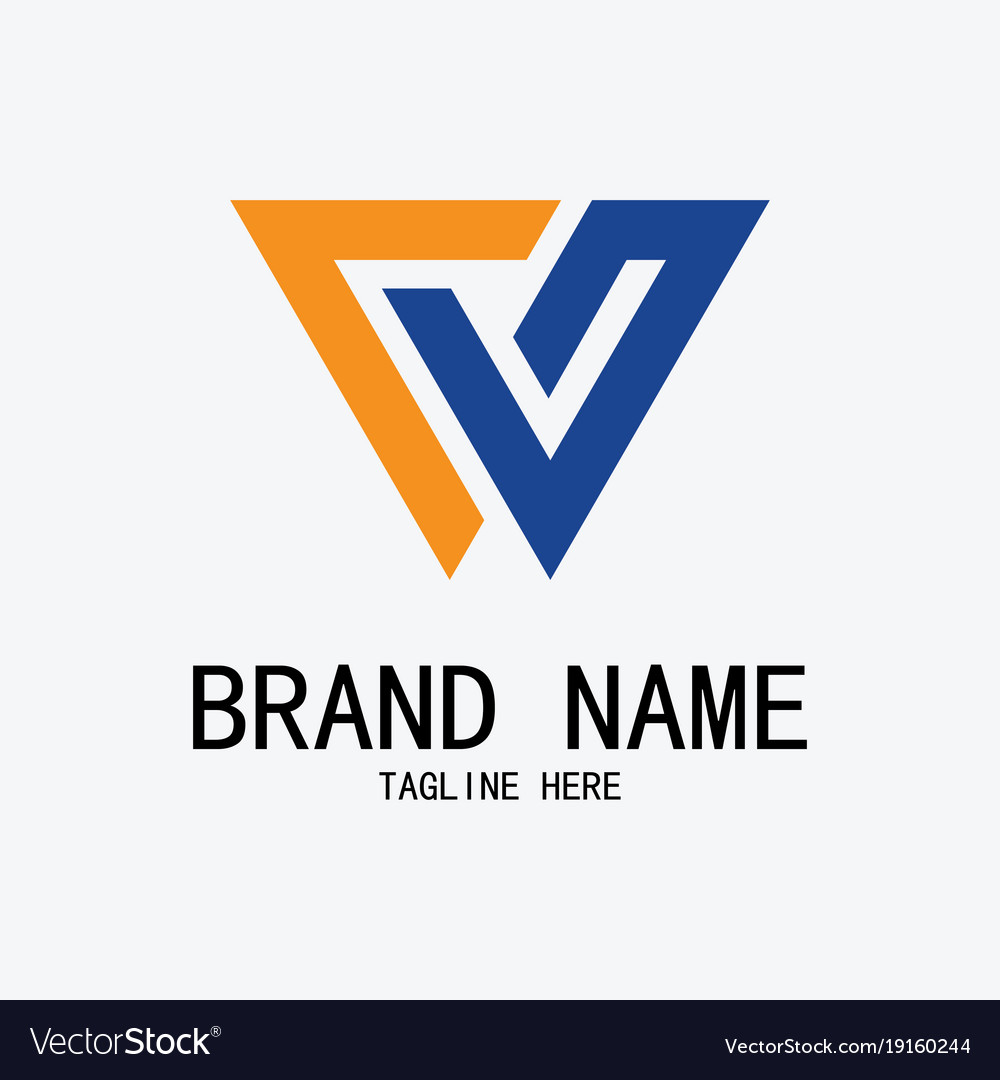 Letter w company logo Royalty Free Vector Image