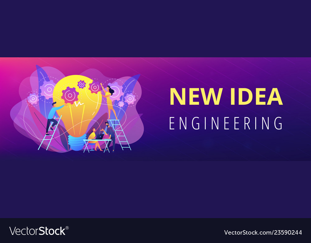 New Idea Engineering Concept Banner Header Vector Image
