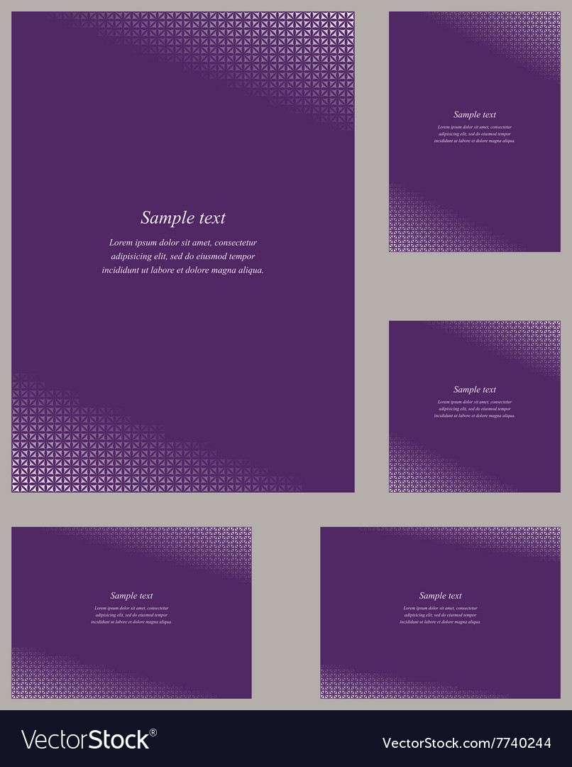 Orchid page corner design template set Royalty Free Vector