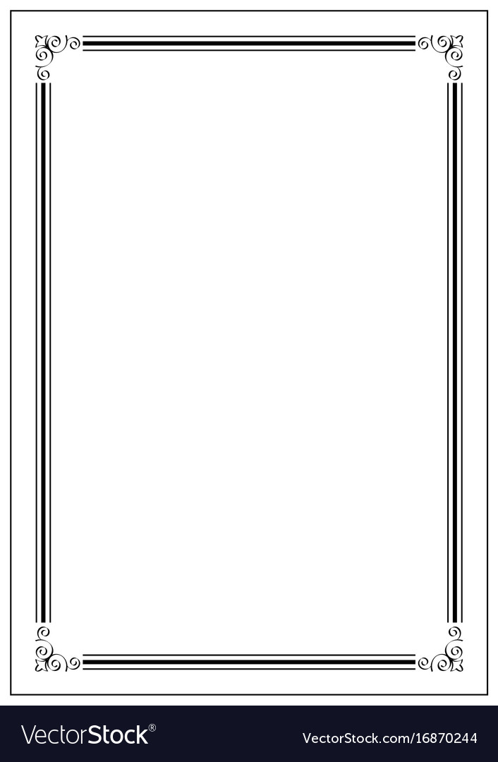 a4 paper size border design