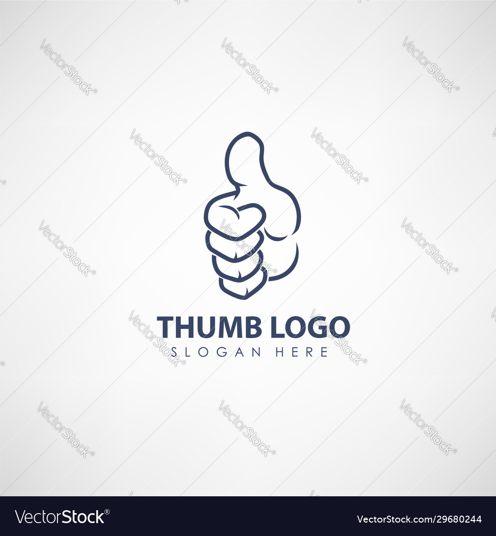 Thumb up concept logo template Royalty Free Vector Image