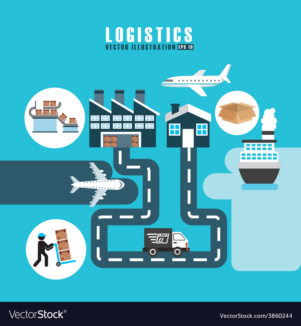 Transport logistics Royalty Free Vector Image - VectorStock