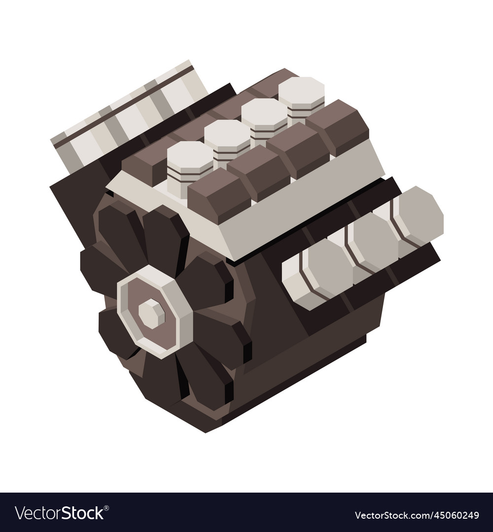 Premium Vector  Set of engines of different levels on white background car  engine in isometry detailed 3d engine