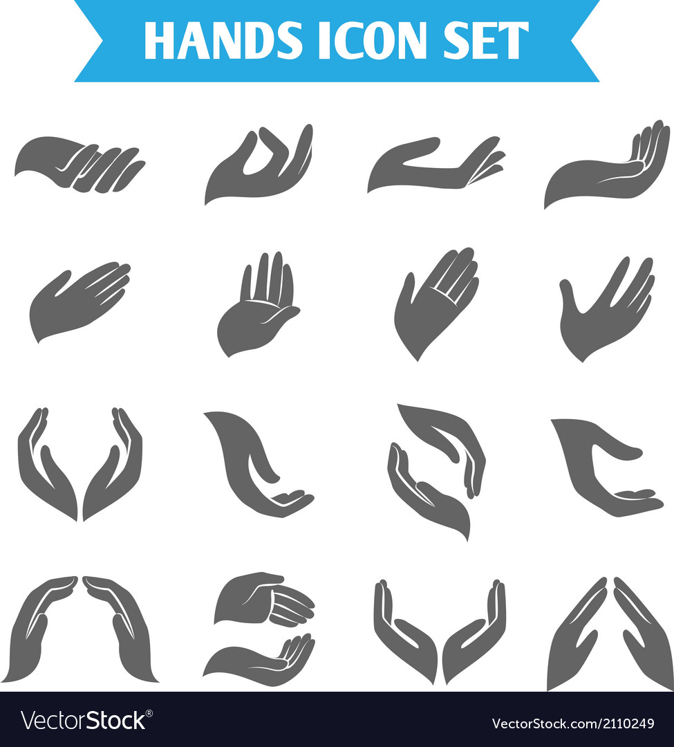 Hand hold protect icons