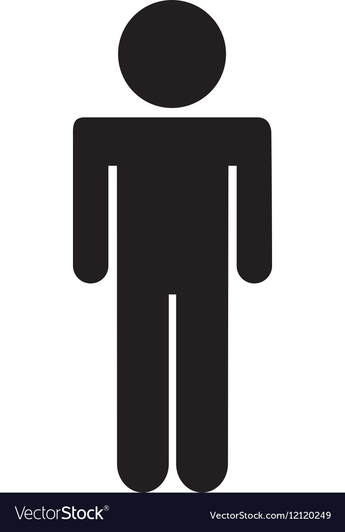 Man silhouette isolated icon Royalty Free Vector Image