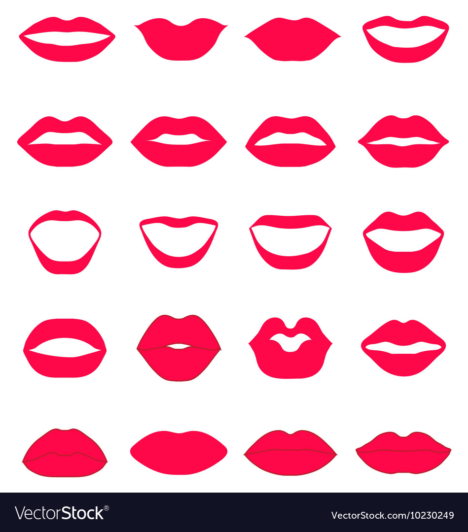Red lips Royalty Free Vector Image - VectorStock