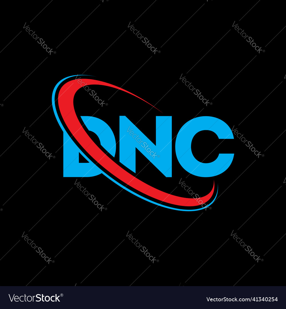 Dnc logo letter design Royalty Free Vector Image