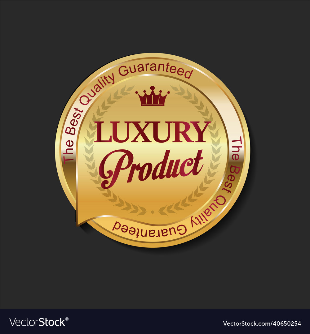 Luxury Premium Sale Golden Labels Modern Design Vector Image