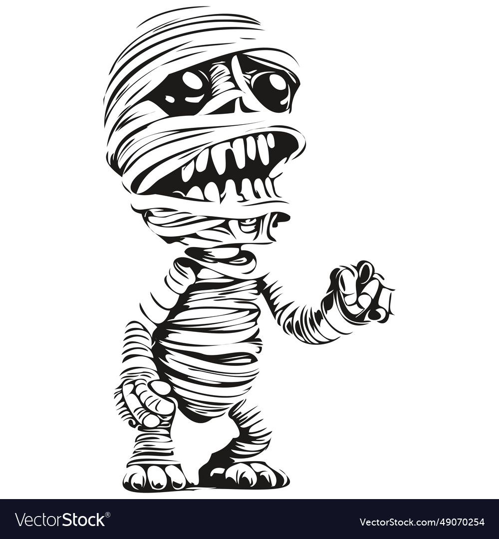 Mummys ancient curse in for halloween Royalty Free Vector